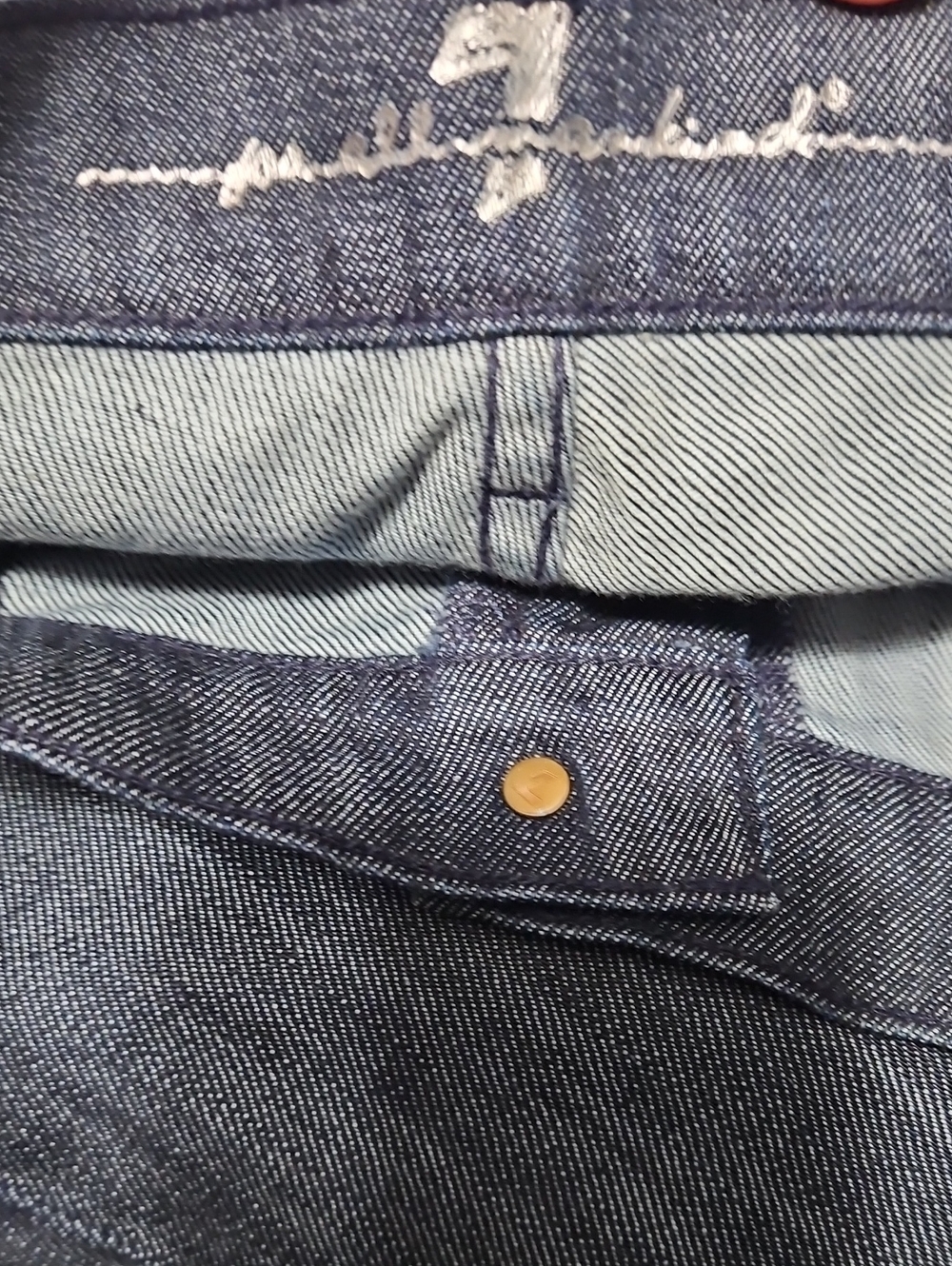 7 For All Mankind Dojo Low-Rise Flare Trouser Denim Jeans-NWOT - Picture 9 of 11